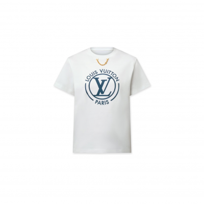 LOUIS VUITTON FLOCKED LV T-SHIRT 1AHEOX
